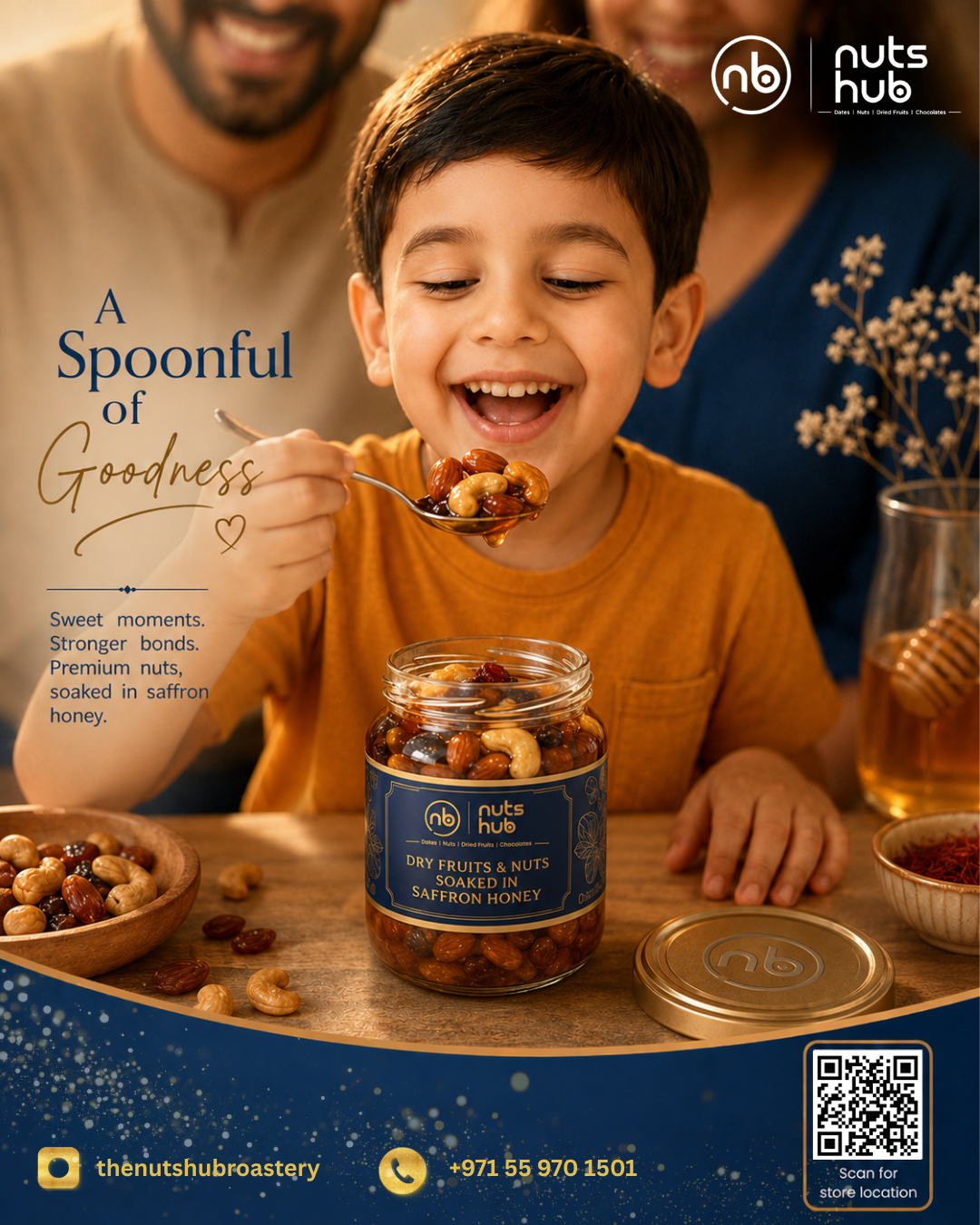 Saffron-honey soaked nuts and dry fruits